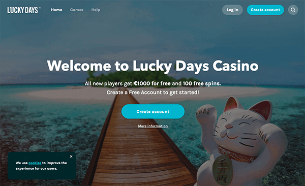 Lucky Days casino screenshot